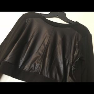 Forever 21 faux leather crop top